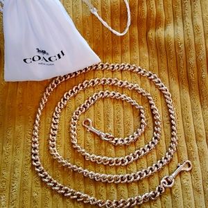 Coach gold chain strap